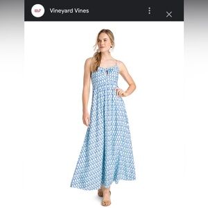 Vineyard Vines Front Tie Maxi Dress 0